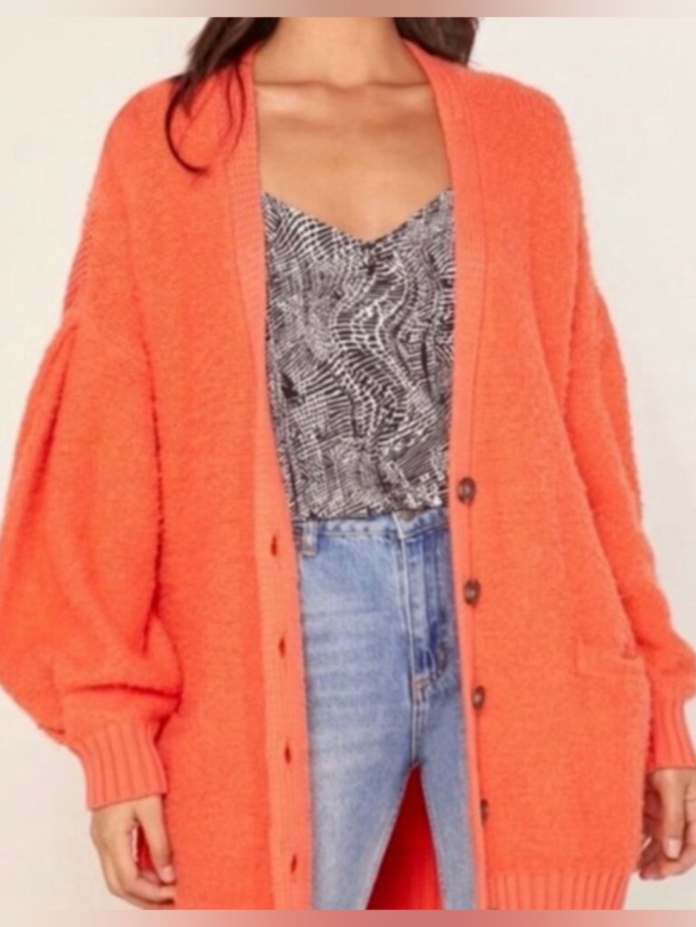 Free People Snow Drop Long Cardigan - Picture 2 of 8